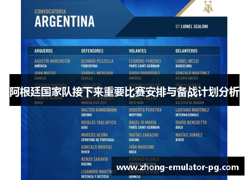 阿根廷国家队接下来重要比赛安排与备战计划分析